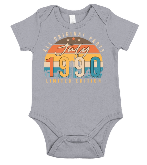 All Original July 1990 Short Sleeve Baby One-Piece