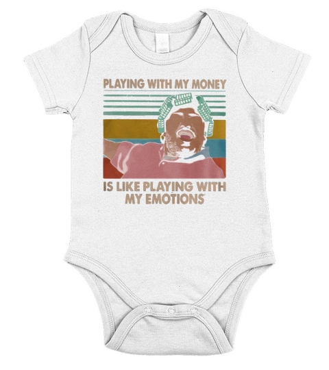 Big Worm playing with my money like playing with my emotions t-shirt Short Sleeve Baby One-Piece