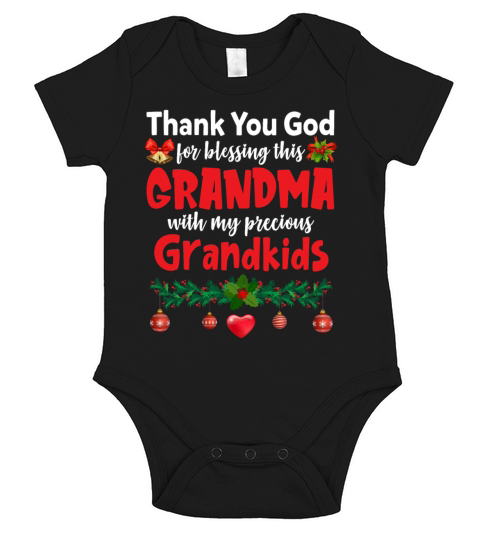 Blessing This Grandma With My Precious Grandkids Short Sleeve Baby One-Piece