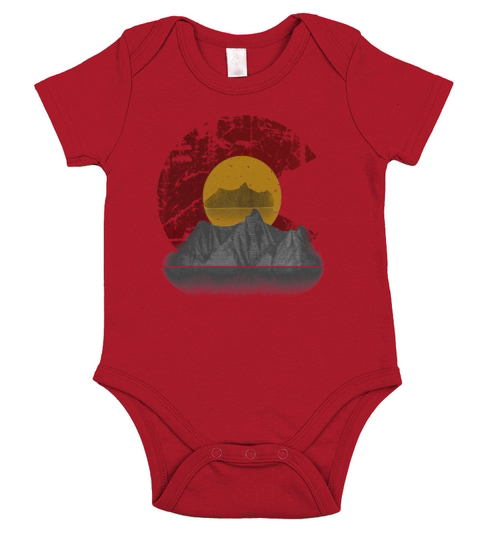 Colorado state flag mountain Short Sleeve Baby One-Piece