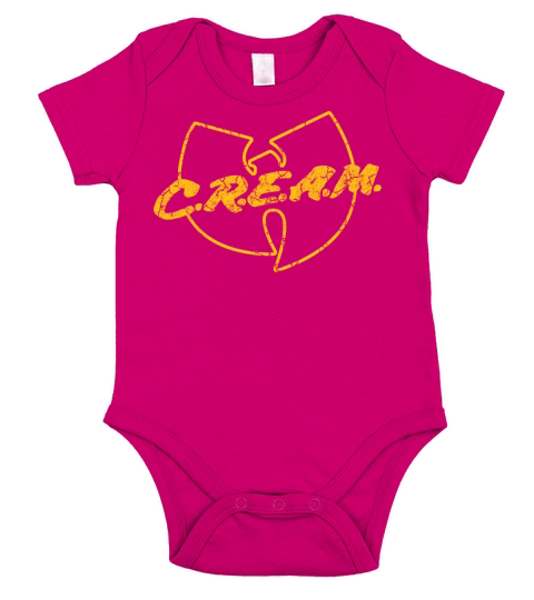 cream wutang yellow Short Sleeve Baby One-Piece
