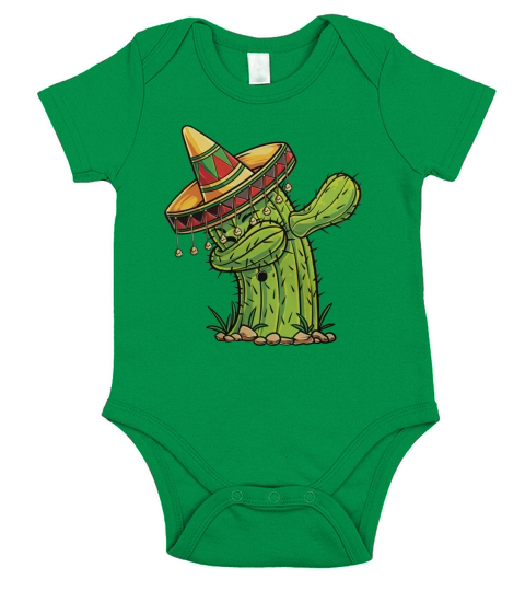 Dabbing Cactus T Shirt Cinco de Mayo Mexican Fiesta Sombrero Short Sleeve Baby One-Piece