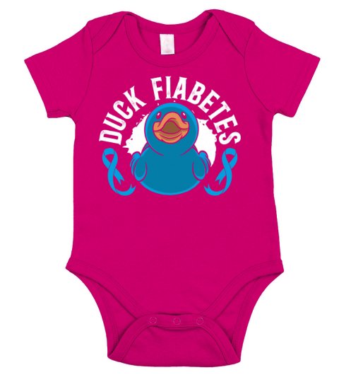 Duck Fiabetes Diabetes Awareness Month Insulin Short Sleeve Baby One-Piece