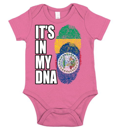 Gambian And Belizean Mix Heritage DNA Flag Short Sleeve Baby One-Piece