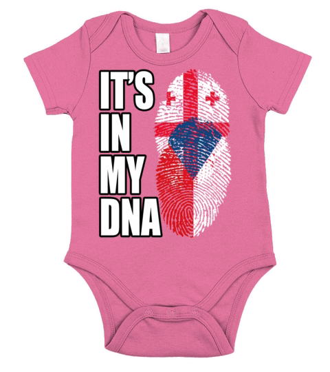 Georgian And Czech Mix Heritage DNA Flag Short Sleeve Baby One-Piece
