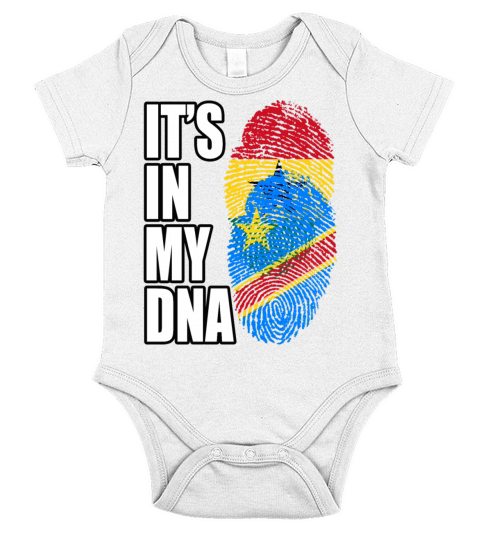Ghanaian And Congolese Mix Heritage DNA Flag Short Sleeve Baby One-Piece