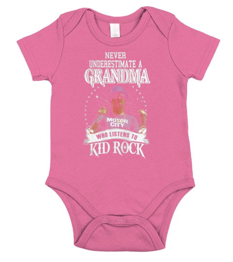 Grandma Who Listen To Kid Rock Short Sleeve Baby One-Piece