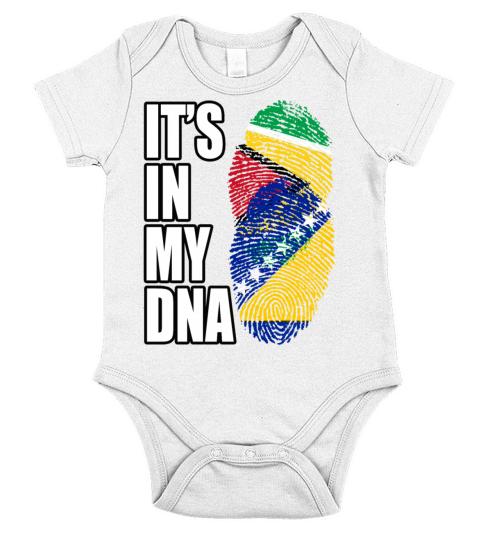 Guyanese And Bosnian Mix Heritage DNA Flag Short Sleeve Baby One-Piece