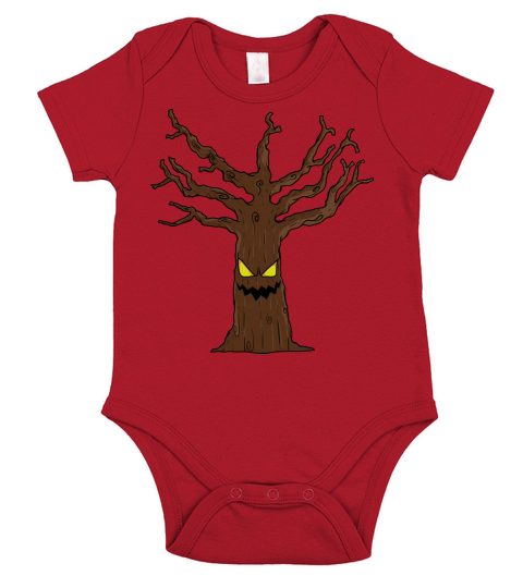 Halloween Cartoon Scary tree Short Sleeve Baby One-Piece