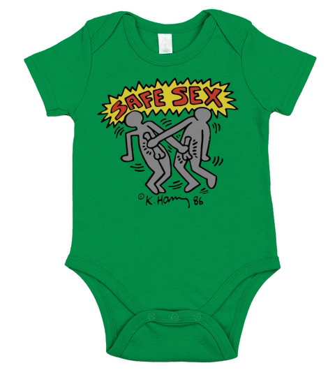 Harry Styles Keith Haring Safe Sex T-Shirt Short Sleeve Baby One-Piece