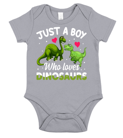 Just a boy who loves dinosaurs Short Sleeve Baby One-Piece
