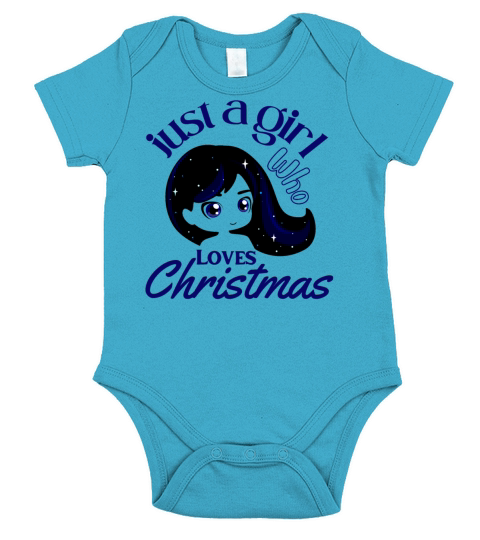 Just a Girl who loves Christmas Short Sleeve Baby One-Piece