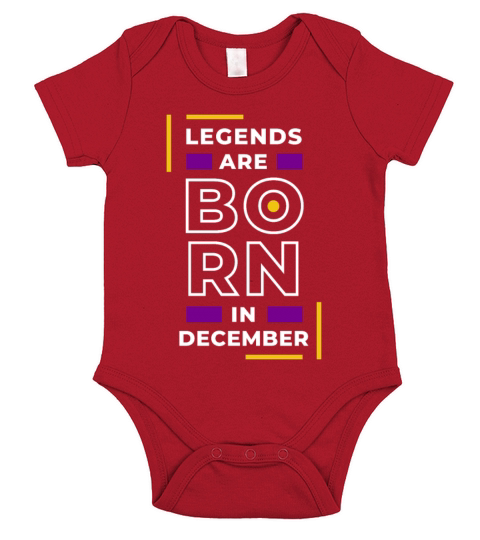 LEGEND ARE BORN IN DECEMBER Short Sleeve Baby One-Piece