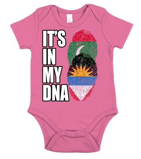 Maldivian And Antiguan Mix Heritage DNA Flag Short Sleeve Baby One-Piece