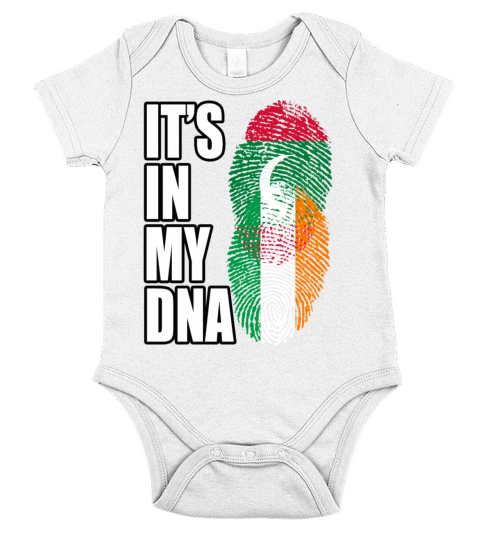 Maldivian And Irish Mix Heritage DNA Flag Short Sleeve Baby One-Piece
