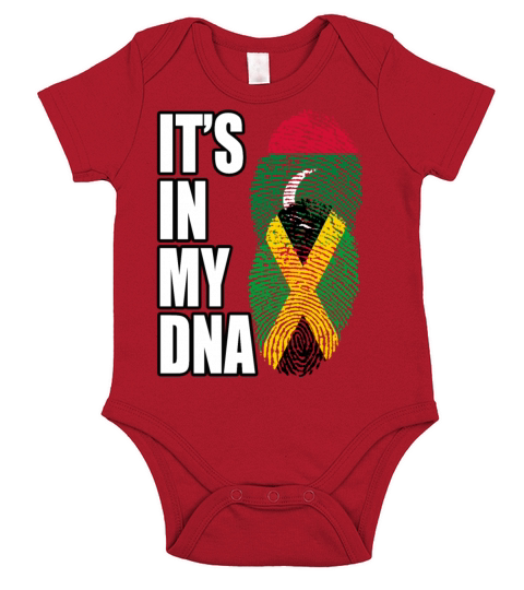 Maldivian And Jamaican Mix Heritage DNA Flag Short Sleeve Baby One-Piece