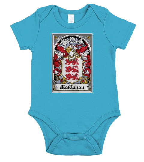 McMahon Coat of Arms Irish Family Crests Short Sleeve Baby One-Piece