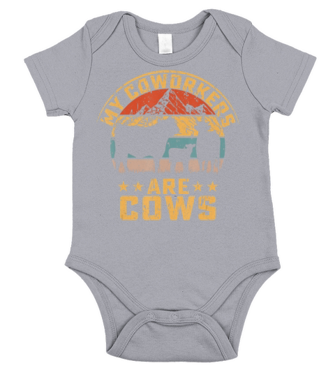 My Mens Farm Are Cattle Coworkers Cows Short Sleeve Baby One-Piece