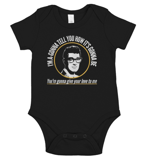 Not Fade Away Buddy Holly T-Shirt Short Sleeve Baby One-Piece