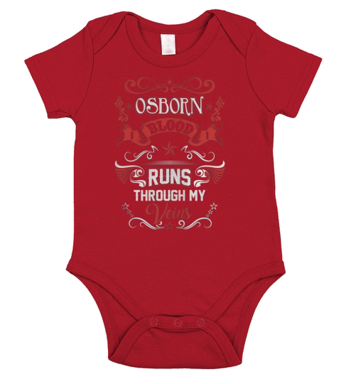 OSBORN BLOOD RUNS THROUGH MY VEINS Short Sleeve Baby One-Piece