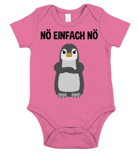 Penguin Nope Just Nope Funny Quote Gift Short Sleeve Baby One-Piece