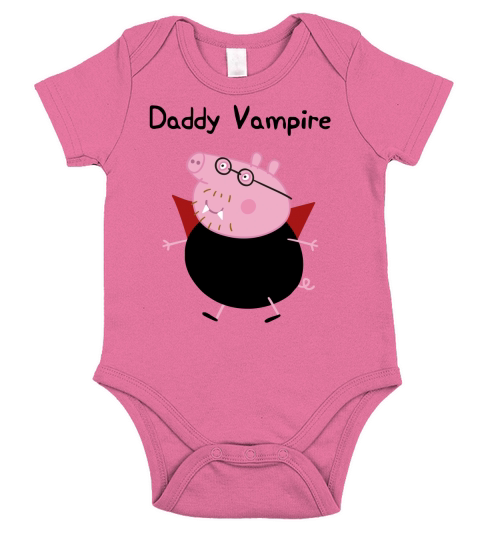 Peppa Pig, Halloween Shirt, Daddy Pig,  Halloween Short Sleeve Baby One-Piece