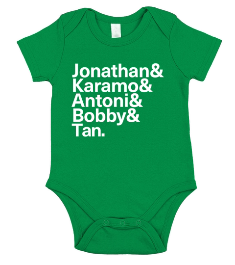 Queer Eye Names T-Shirt Short Sleeve Baby One-Piece