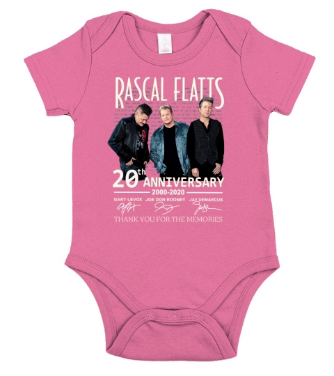 Rascal Flatts 20th anniversary 2000-2020 signed thank memories shirt Short Sleeve Baby One-Piece