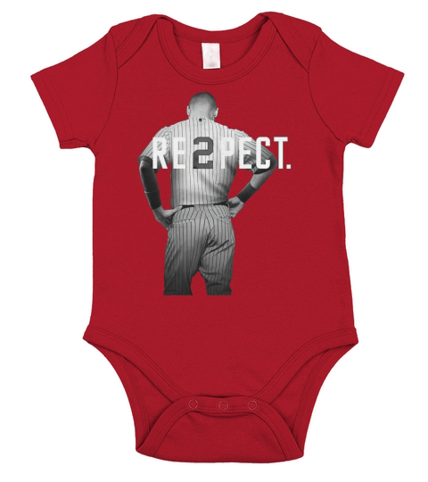 Respect Derek Jeter Re2pect 2 On Back New York Uniform Mj Baseball Short Sleeve Baby One-Piece