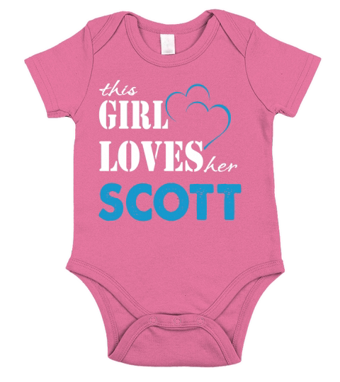 Scott This Girl Love her Scott  TeeForScott Short Sleeve Baby One-Piece