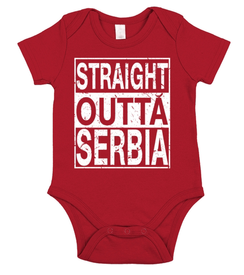 Serbia Straight Outta Serbia Short Sleeve Baby One-Piece