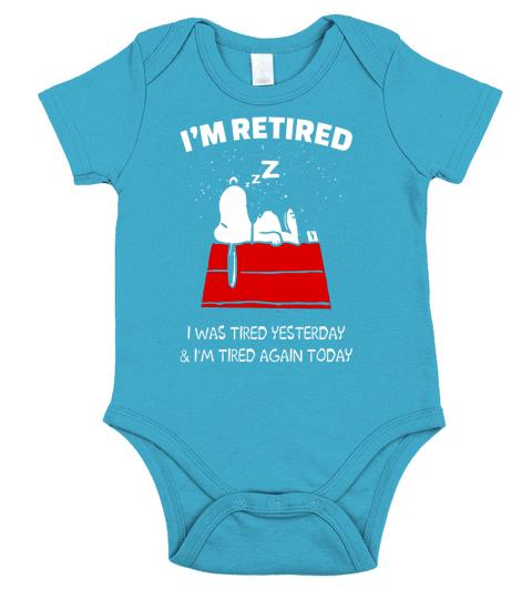 Snoopy Retired Shirt Short Sleeve Baby One-Piece