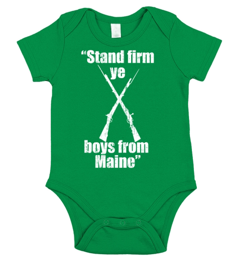 Stand Firm Ye Boys from Maine vintage Short Sleeve Baby One-Piece