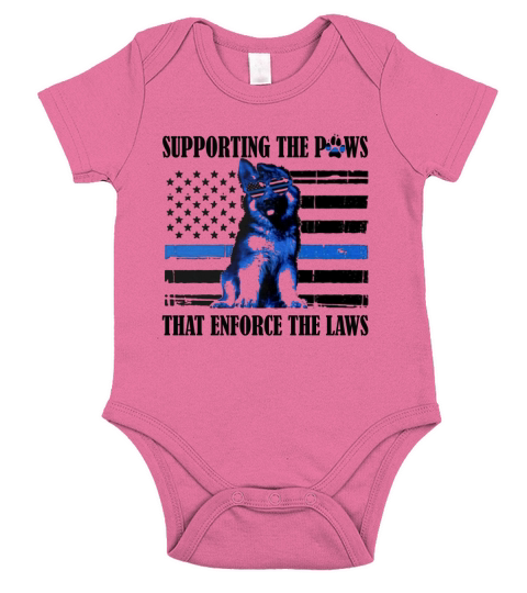 Supporting the paws that enforce the laws - Ladies Flowy Tank Short Sleeve Baby One-Piece
