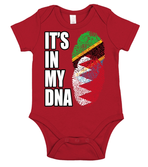 Tanzanian And Bahraini Vintage Heritage DNA Flag Short Sleeve Baby One-Piece