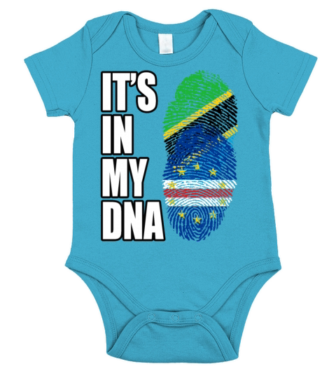 Tanzanian And Cabo Verdean Vintage Heritage DNA Fl Short Sleeve Baby One-Piece