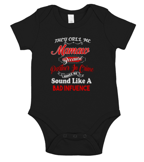They Call Me Mamaw Christmas Gift T-Shirt Short Sleeve Baby One-Piece