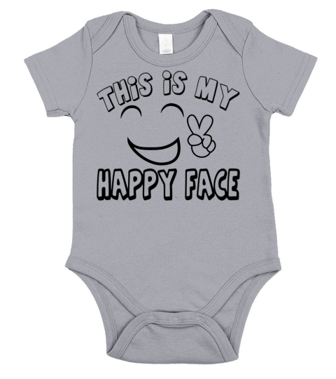 This Is My Happy Face Short Sleeve Baby One-Piece
