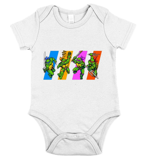 TMNT Turtles in Time Characters shirt Short Sleeve Baby One-Piece