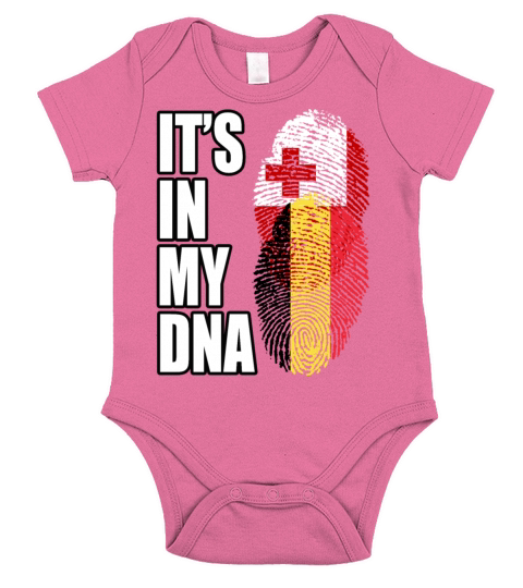 Tongan And Belgian Mix Heritage DNA Flag Short Sleeve Baby One-Piece