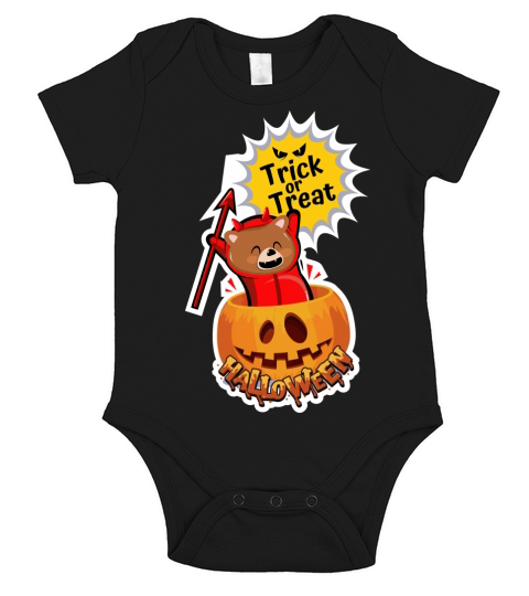 Tricks and treats surprise for bear Short Sleeve Baby One-Piece