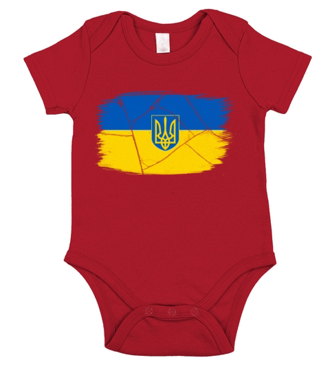 Ukraine Flag Map Ukraine Vintage Flag Short Sleeve Baby One-Piece