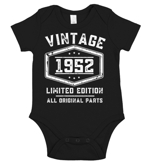 Vintage 1952 70th Birthday 70 Years Short Sleeve Baby One-Piece