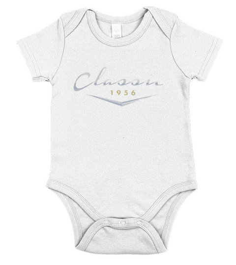 Vintage Classic 1956 T Shirt Short Sleeve Baby One-Piece