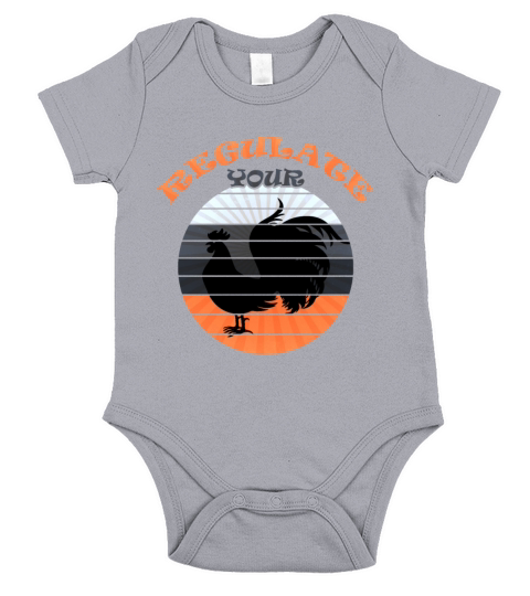 Vintage Regulate Your Chicken Rooster Reproductive Short Sleeve Baby One-Piece