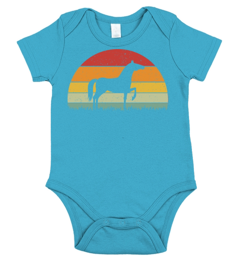 Vintage Retro Horse Vintage Horse Short Sleeve Baby One-Piece