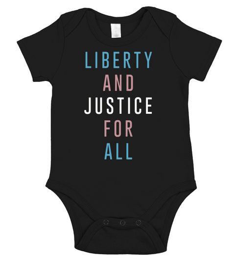 Vintage Tshirt for LIBERTY AND JUSTICE FOR ALL Short Sleeve Baby One-Piece