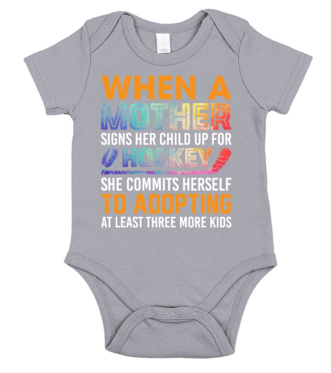 When A Mother Signs Her Child Up For Hockey Short Sleeve Baby One-Piece