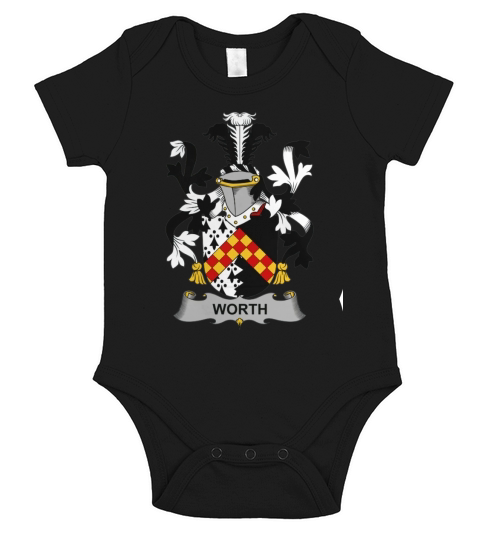 Worth Family Crest Irish Family Crests II Short Sleeve Baby One-Piece