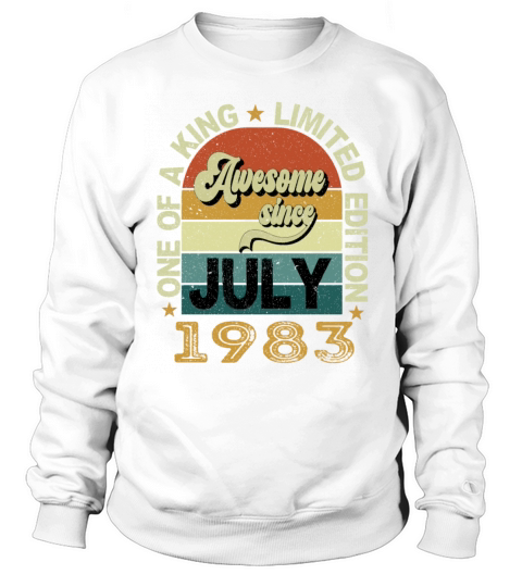 Awesome Since July 1983 39 Years Old 39th Birthday Sweatshirt Unisex
